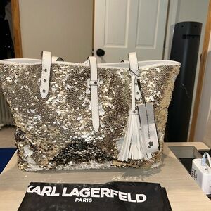 Karl Lagerfeld Vintage & RARE Paris Sequins Handbag / Tote